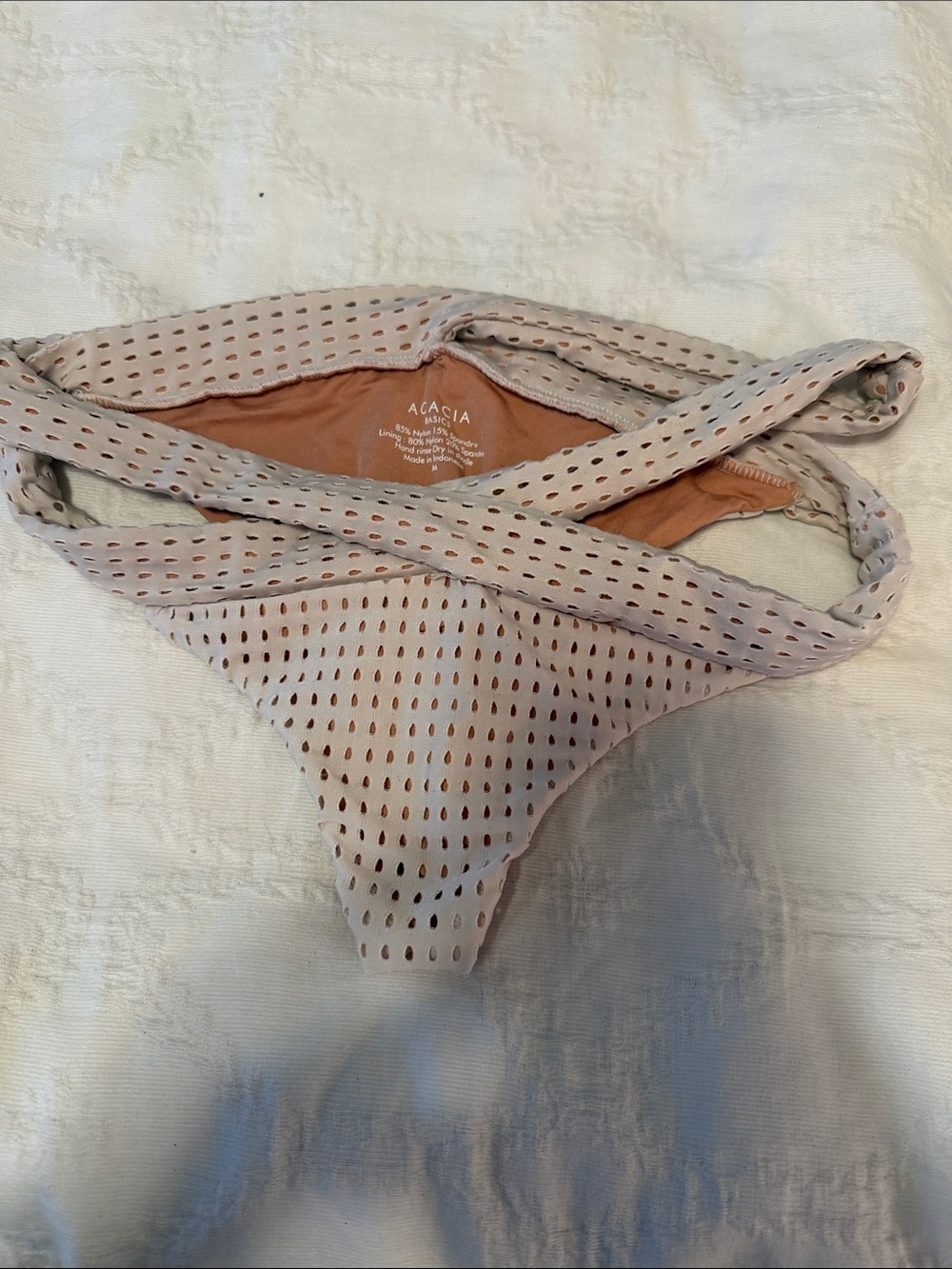 Acacia Nude Mesh Bikini Bottom